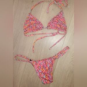 Itty Bitty Bikini Pink Zig Zag XS
